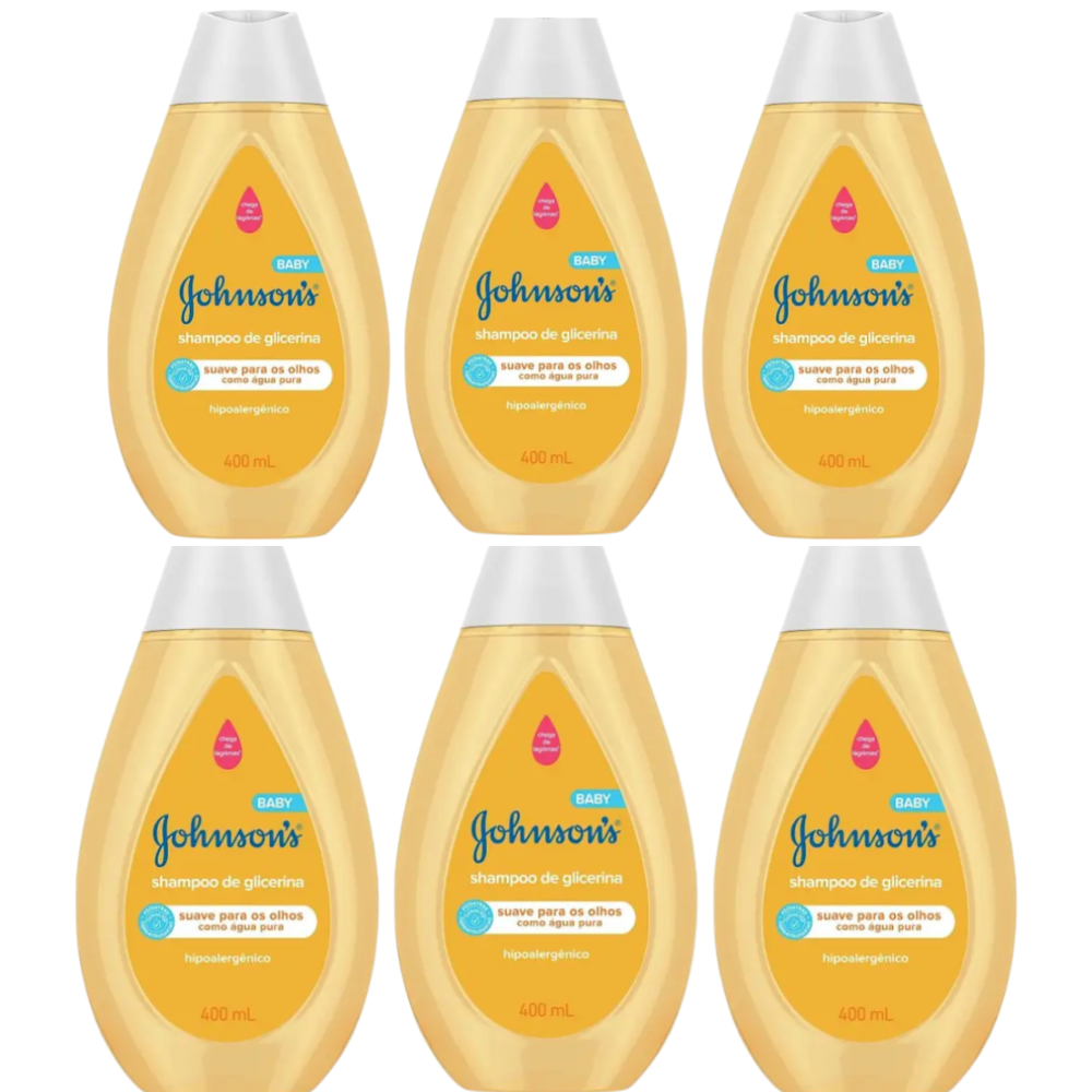 Kit 6 Shampoo Johnsons Baby 400ML