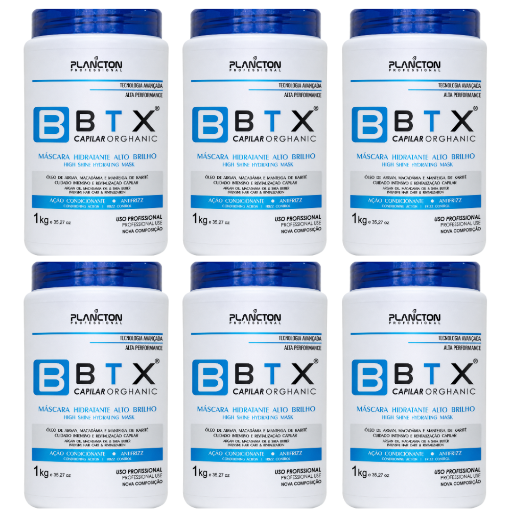 Kit 6 BTX Orghanic - Botox Plancton - 1kg