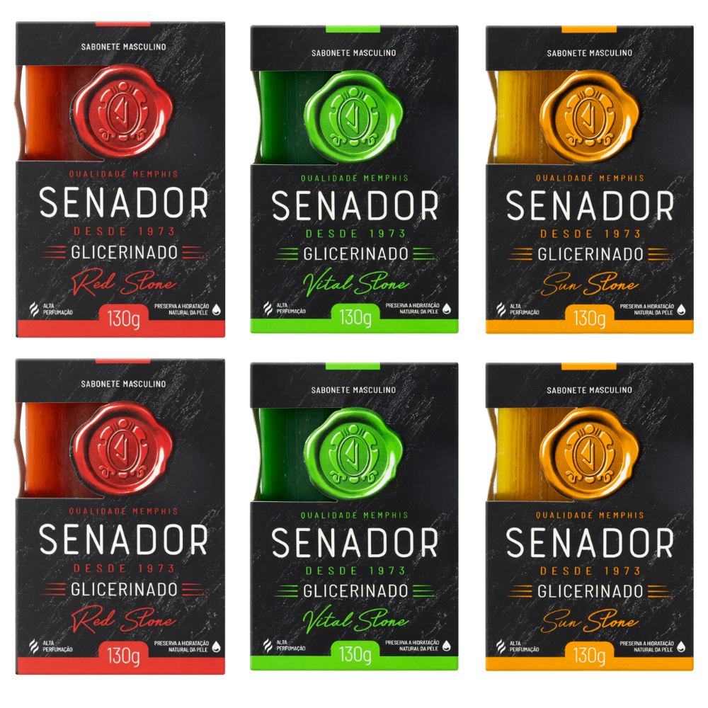 Kit 6 Sabonete Senador Glicerinado