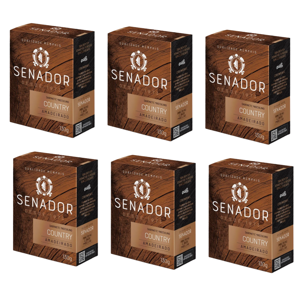 KIT 6 Sabonete Senador Country 130g