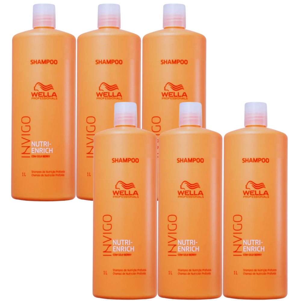Kit 6 Shampoo Wella Professionals Invigo Nutri Enrich 1L