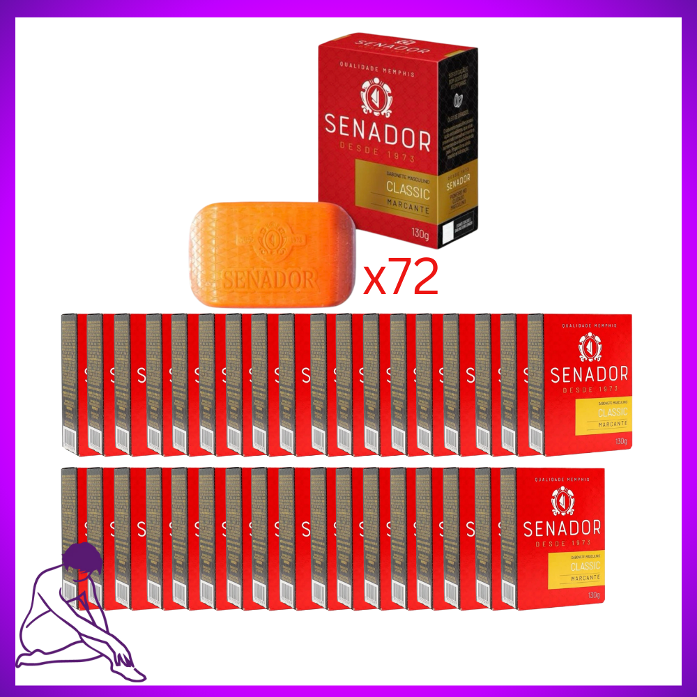 Kit 72 Sabonete Senador Classic 130g