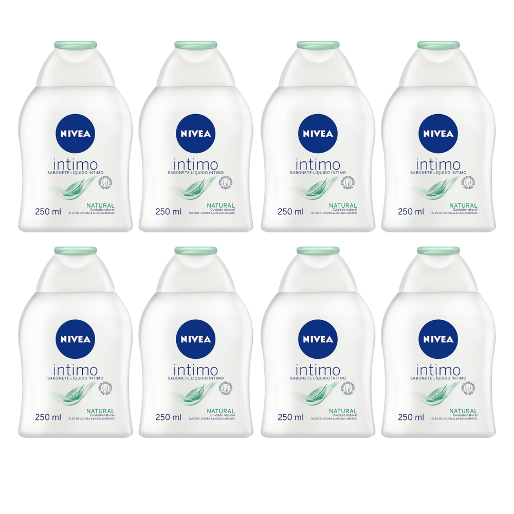 Kit 8 Sabonete Líquido Intimo Nivea Natural 250ml