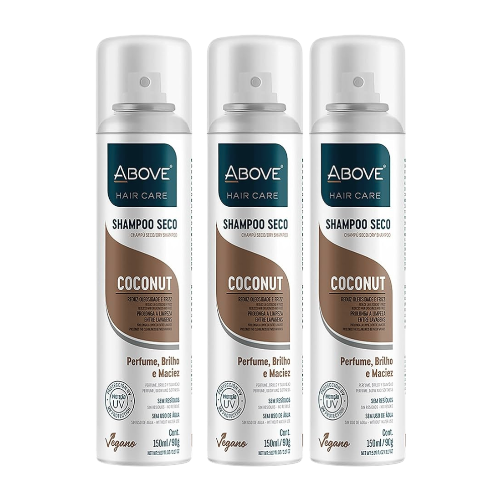 Shampoo a Seco Above 150ml Neutral Candy Coconut Fresh Monte seu Kit - Coconut - 3