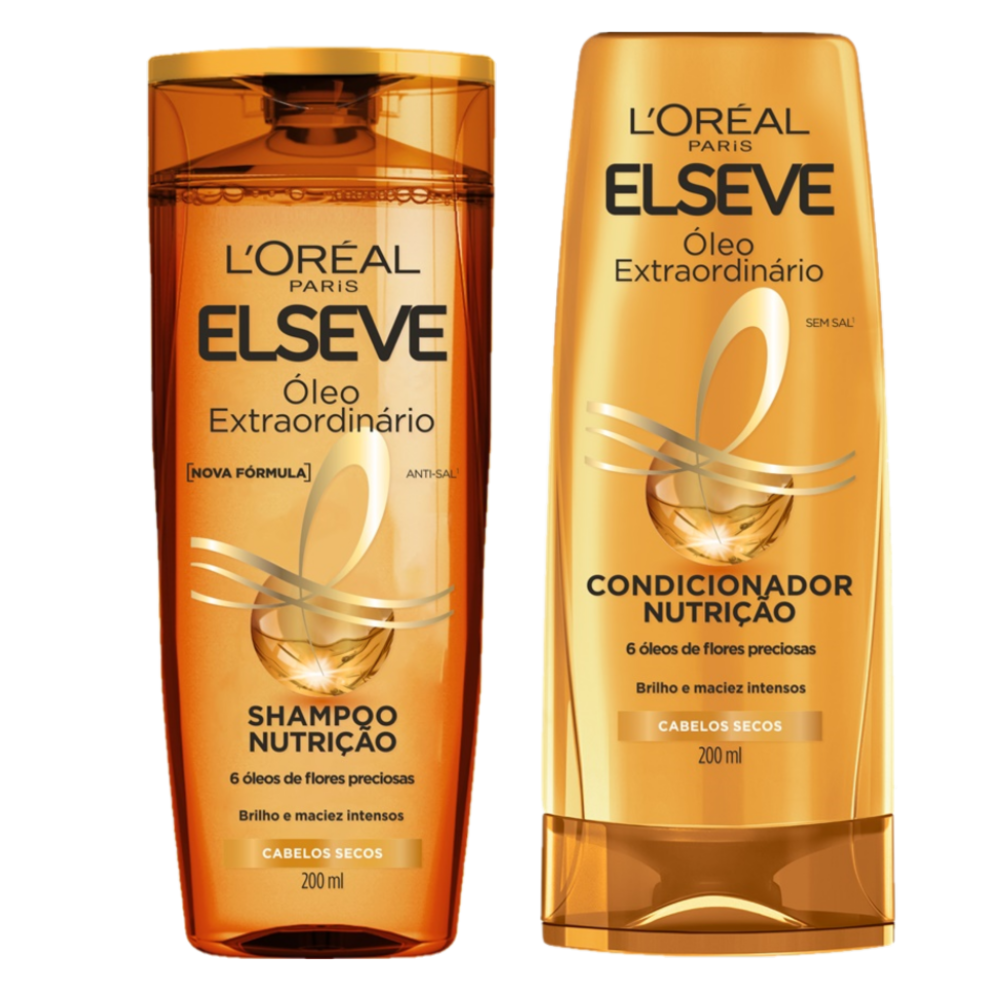 Kit Elseve Óleo Extraordinário Shampoo Nutrição + Condicioandor Nutrição 200ml