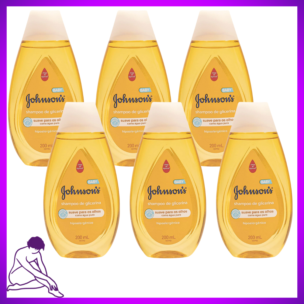 KIT 6 Shampoo Johnsons Baby 200ml