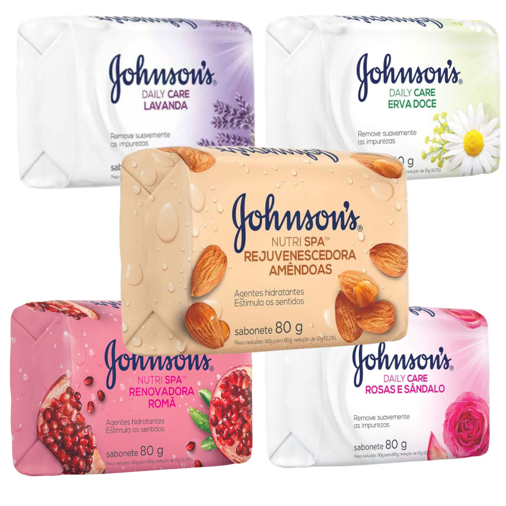 Kit 12 Sabonetes Johnson's Mix Fragrancias