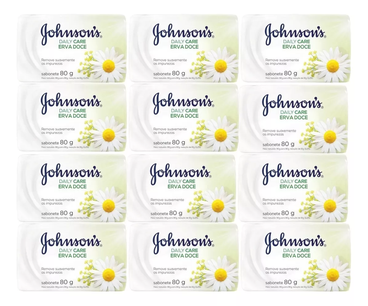 Kit 12 Sabonetes Johnson's Mix Fragrancias - Erva Doce