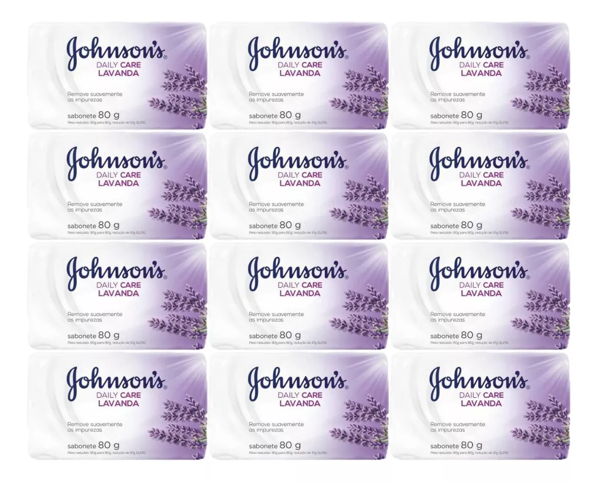 Kit 12 Sabonetes Johnson's Mix Fragrancias - Lavanda