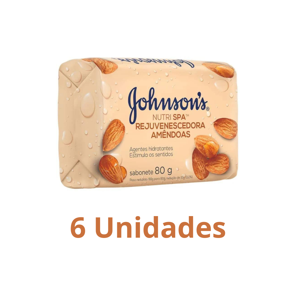 KIT 06 Sabonete Johnson Amendoas