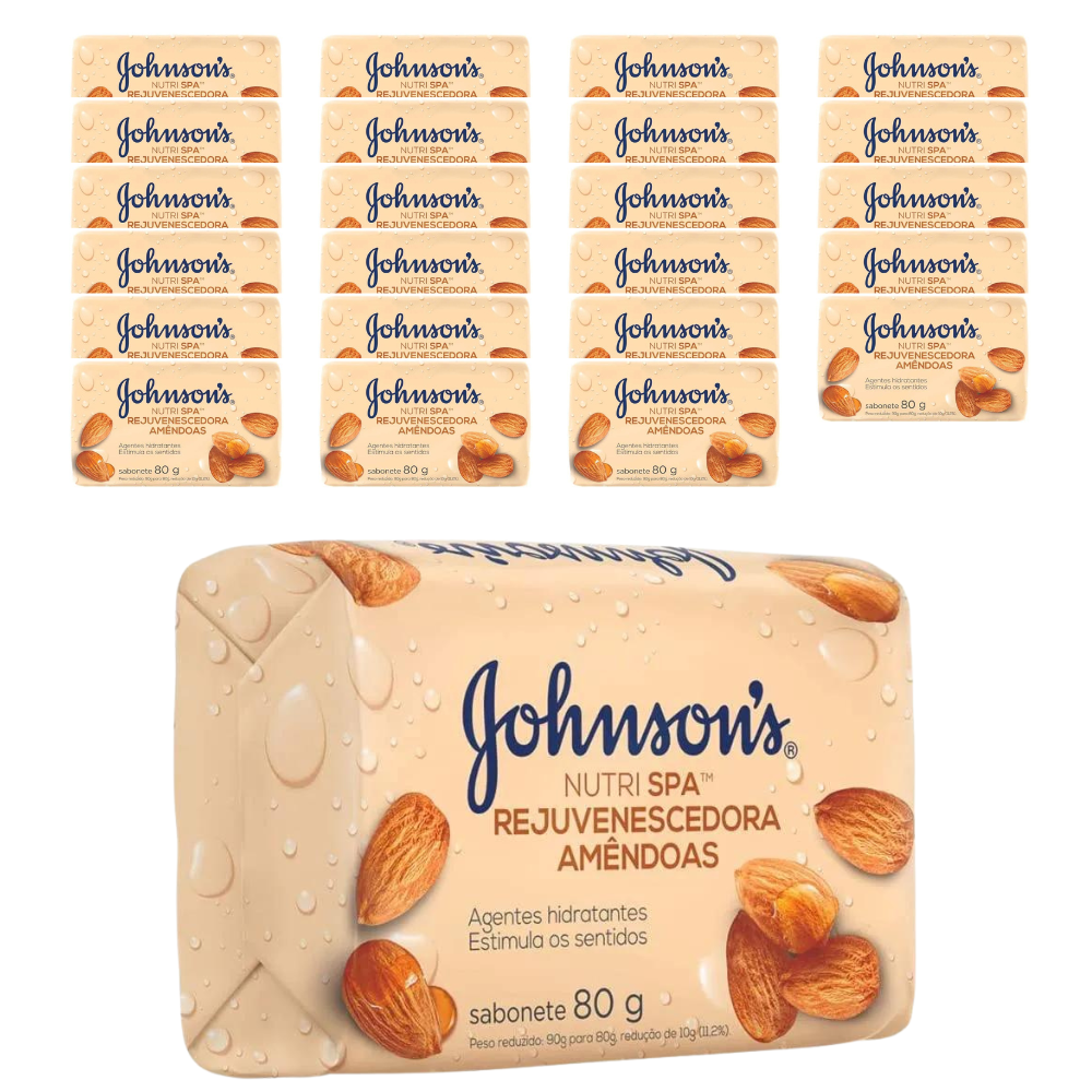 KIT 24 Sabonete Johnson Amendoas