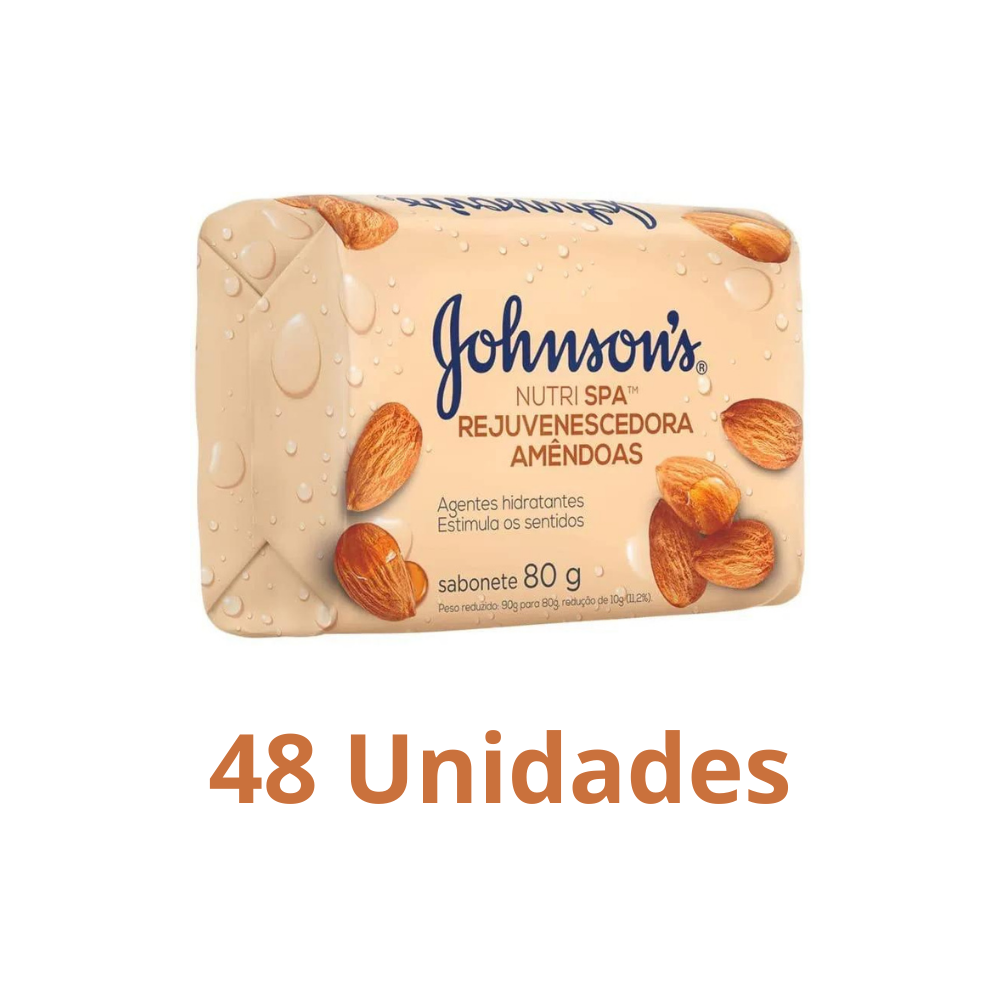 KIT 48 Sabonete Johnson Amendoas