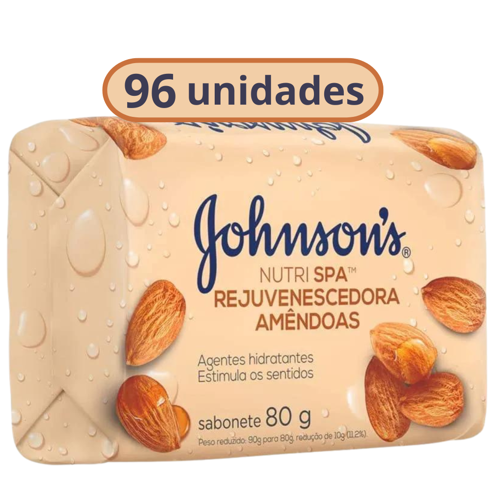 KIT 96 Sabonete Johnson Amendoas