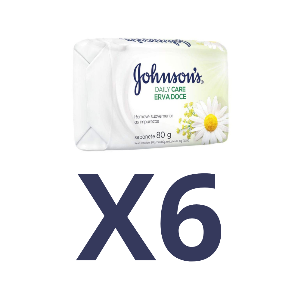 KIT 06 Sabonete Johnson Erva Doce