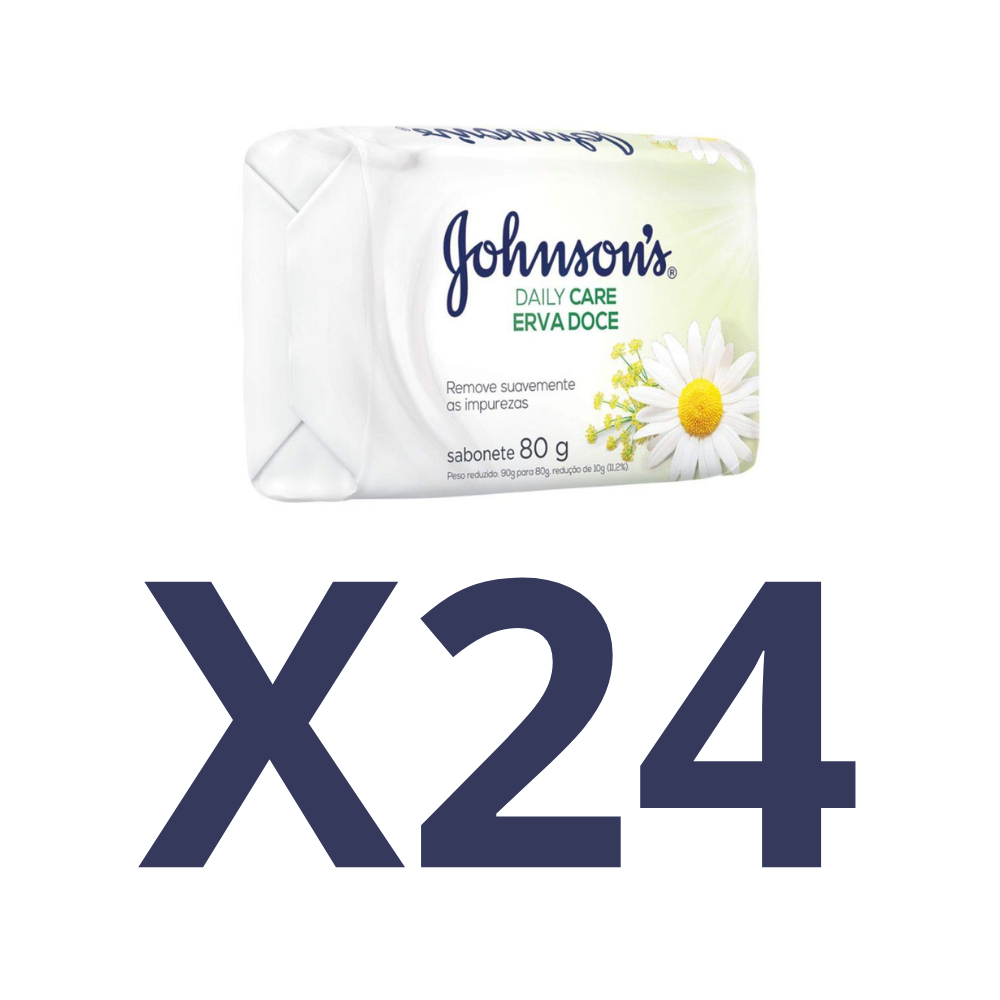 KIT 24 Sabonete Johnson Erva Doce