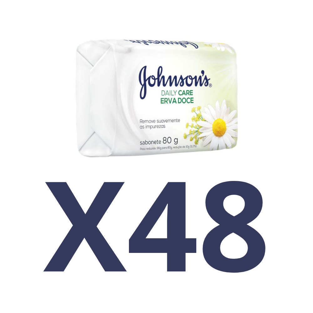 KIT 48 Sabonete Johnson Erva Doce
