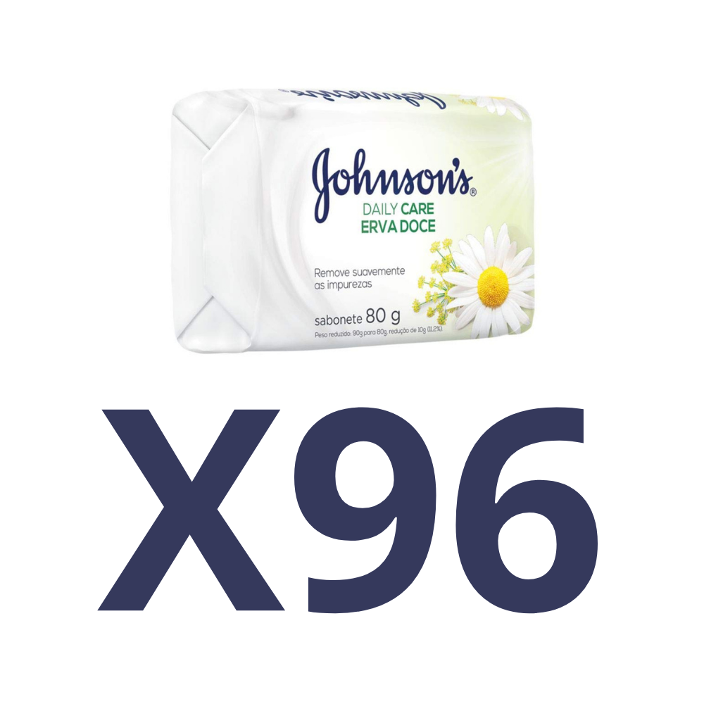 KIT 96 Sabonete Johnson Erva Doce