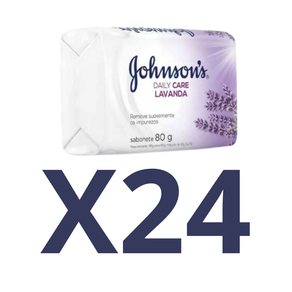 Kit 24 Sabonetes Johnson's Lavanda 80g