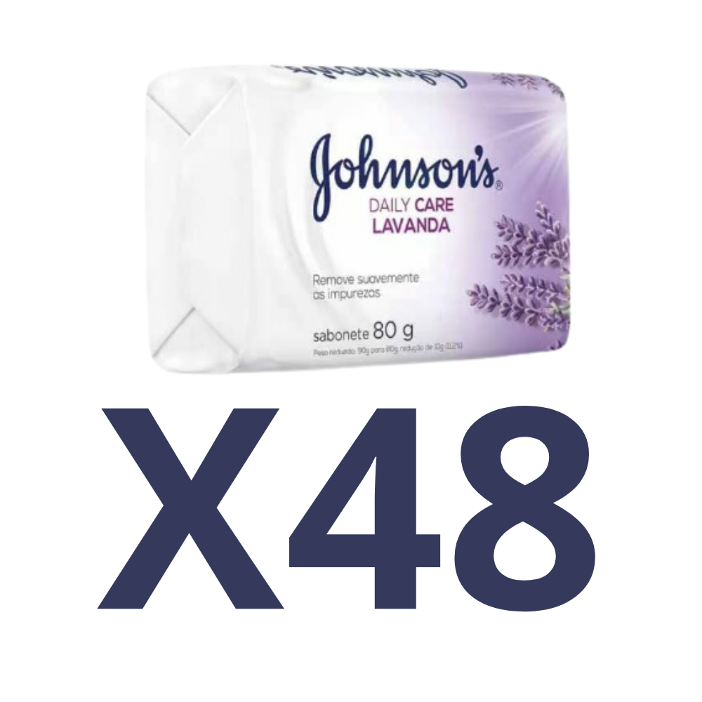 Kit 48 Sabonetes Johnson's Lavanda 80g