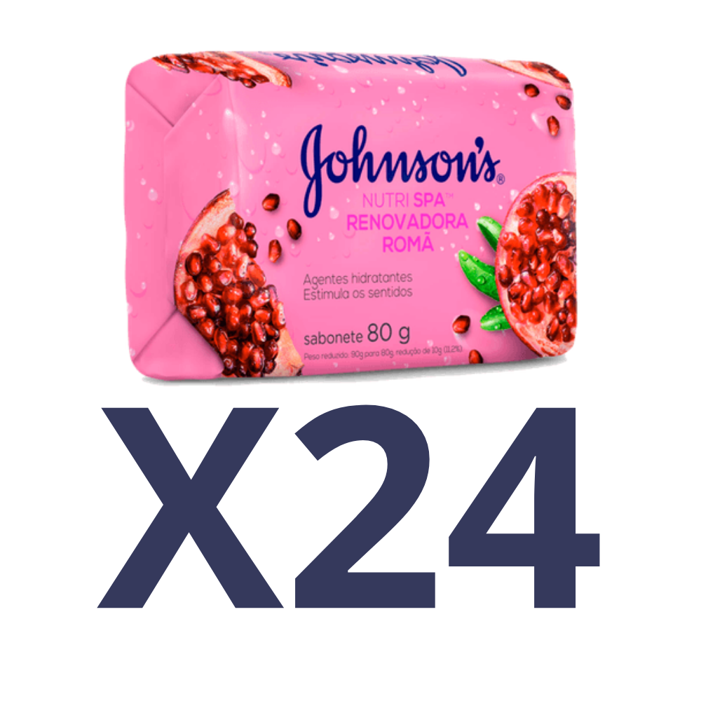 KIT 24 Sabonete Johnson Romã 80g
