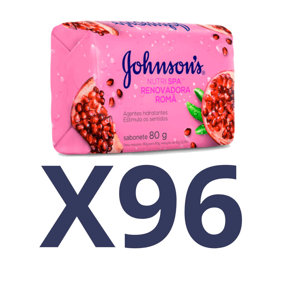 KIT 96 Sabonete Johnson Romã 80g