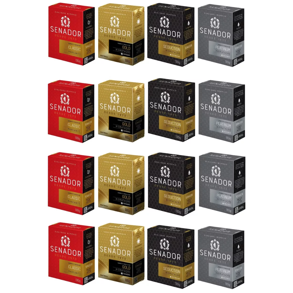 Kit 16 Sabonete Senador Mix 130g