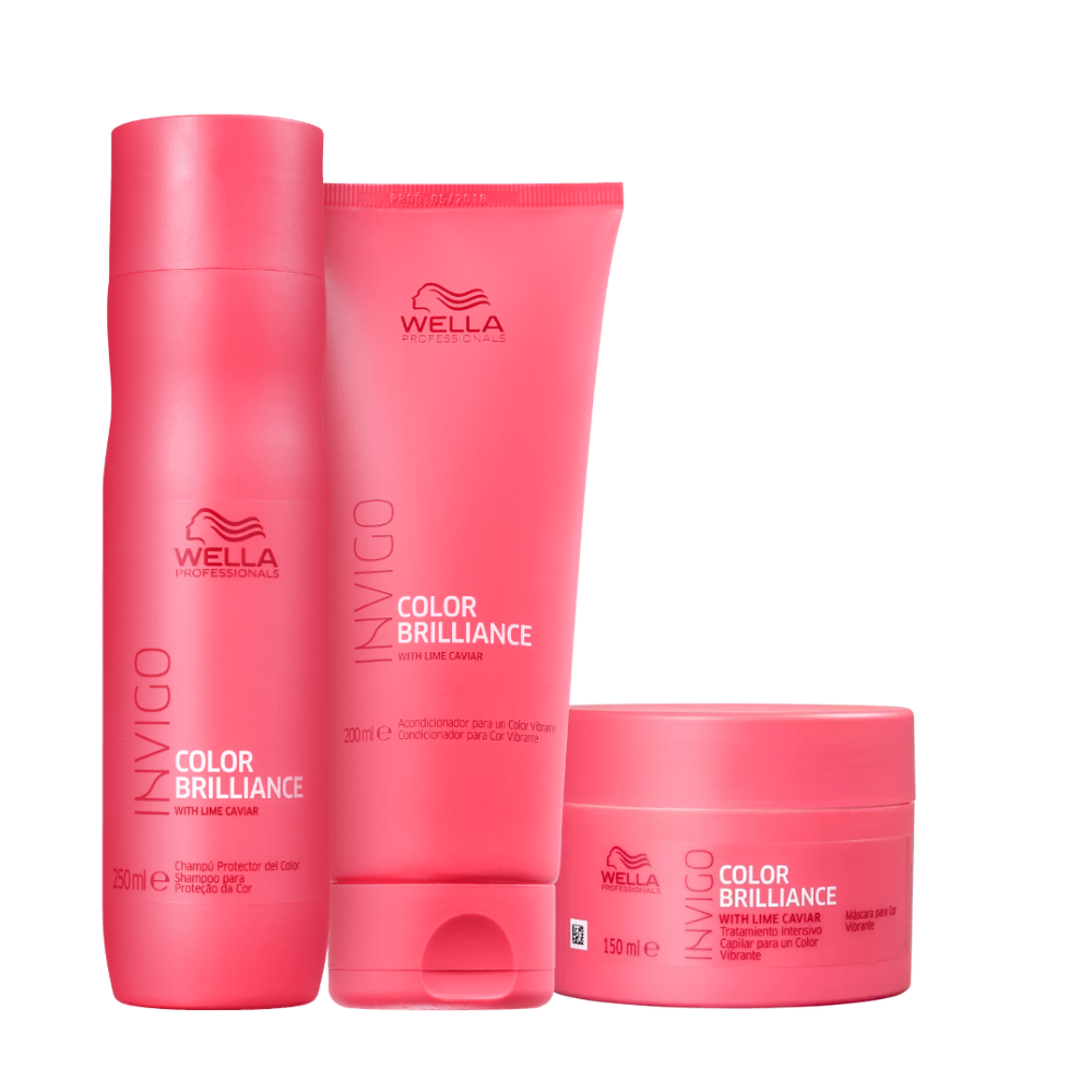 Kit Wella Professionals Shampoo + Condicionador + Mascara de Tratamento Invigo Color Brilliance