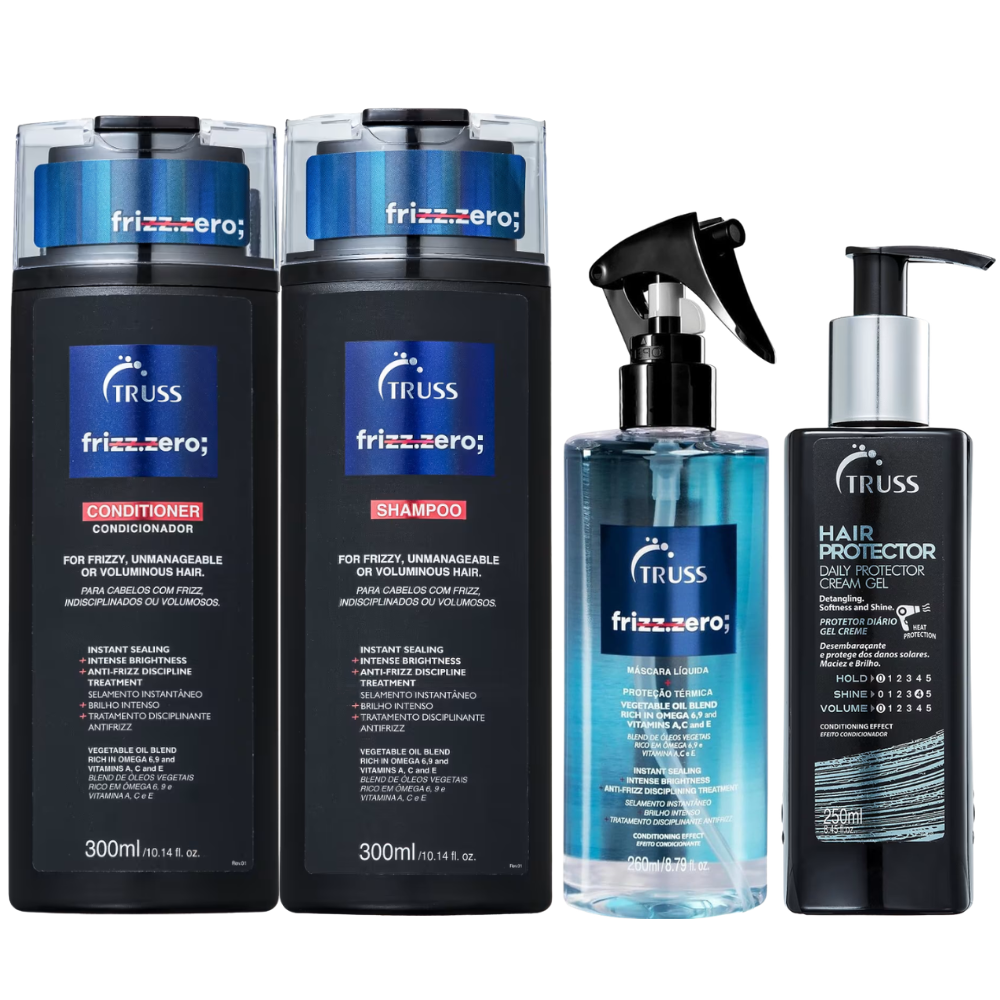 Kit Truss Linha Completa Frizz Zero + Finalizador Hair Protector 250ml