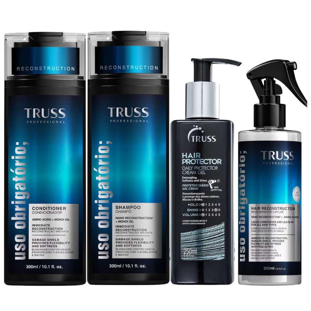 Kit Truss Linha Completa Uso Obrigatorio + Finalizador Hair Protector 250ml