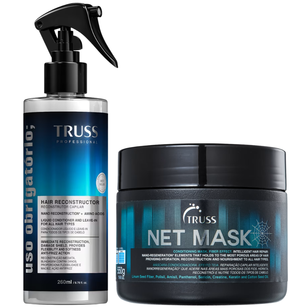 Kit Truss Spray Uso Obrigatorio 260ml + Mascara Net Mask 550g