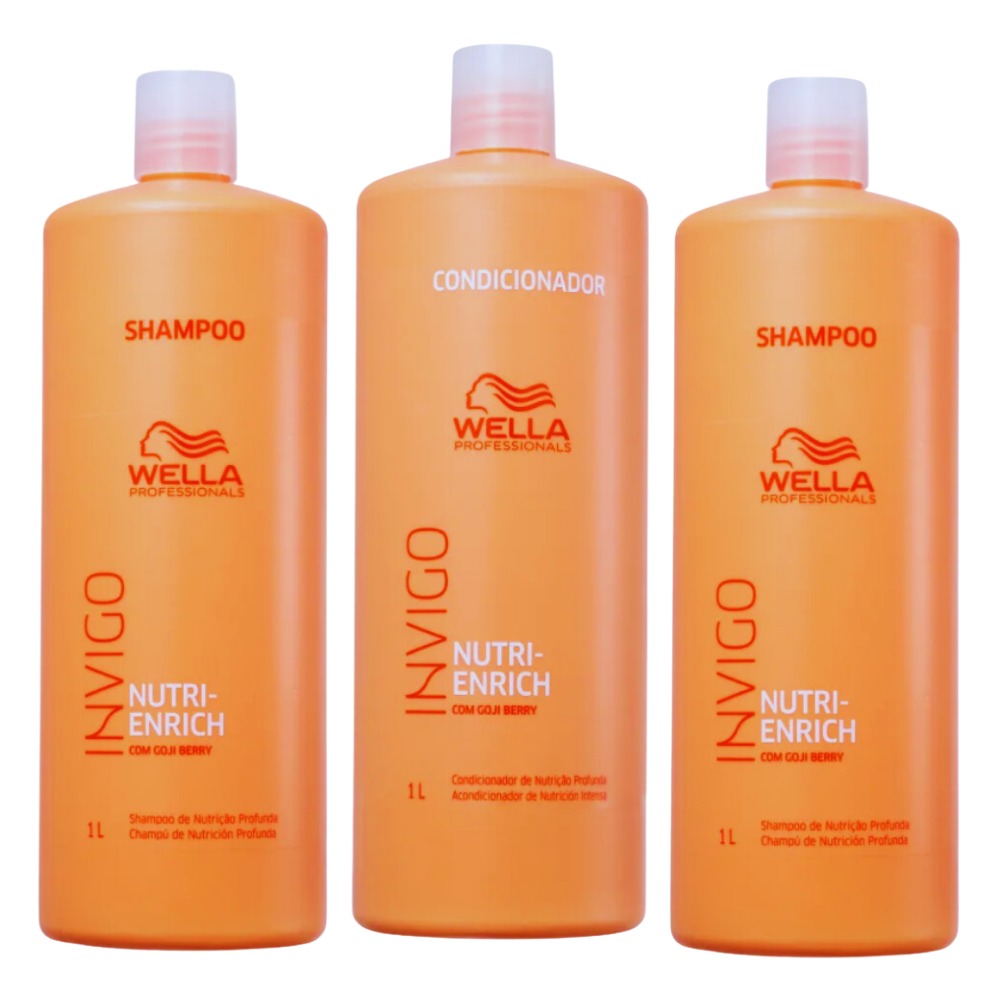 Kit WellaInvigo Nutri Enrich 2 Shampoo 1L + Condicionador 1L