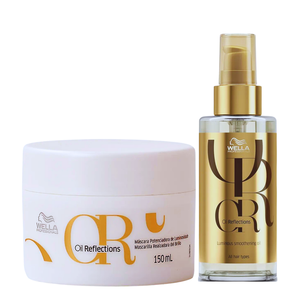 Kit Wella Oil Reflections Máscara de Tratamento + Óleo Capilar