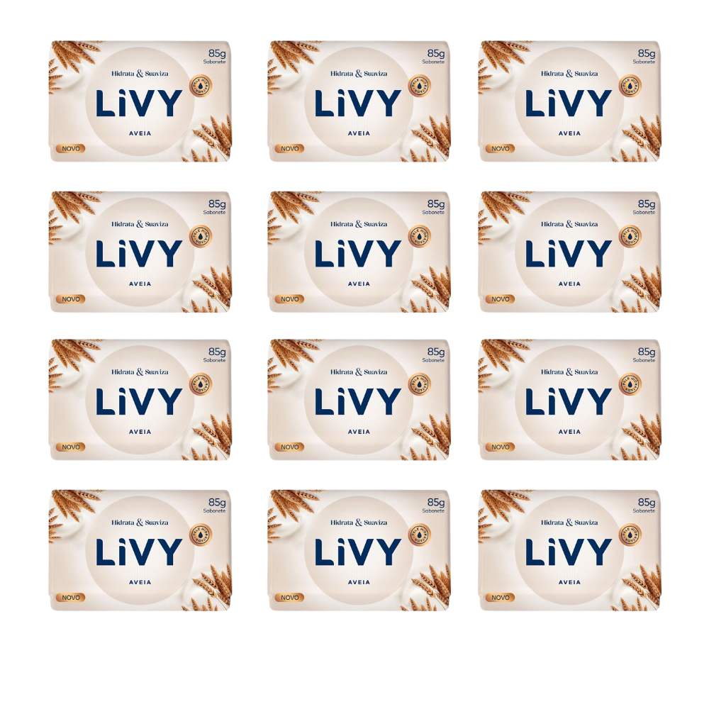 Sabonete Livy 85g Monte seu Kit Diversas Fragrâncias - Aveia - 12
