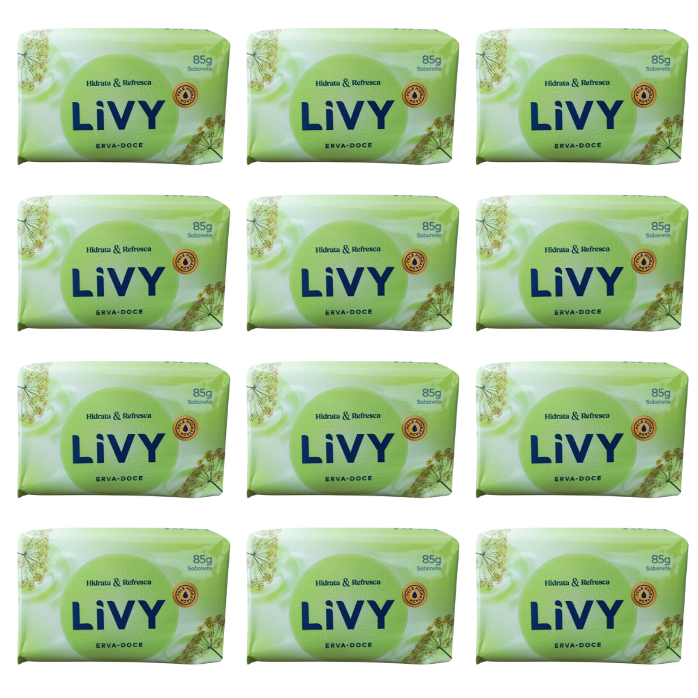 Sabonete Livy 85g Monte seu Kit Diversas Fragrâncias - Erva Doce - 48