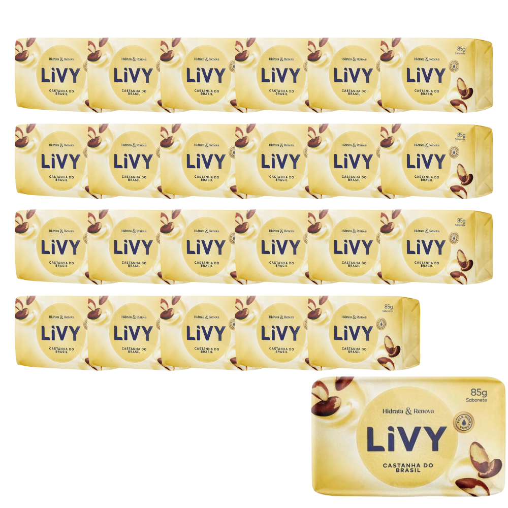 Sabonete Livy 85g Monte seu Kit Diversas Fragrâncias - Castanha do Brasil - 24