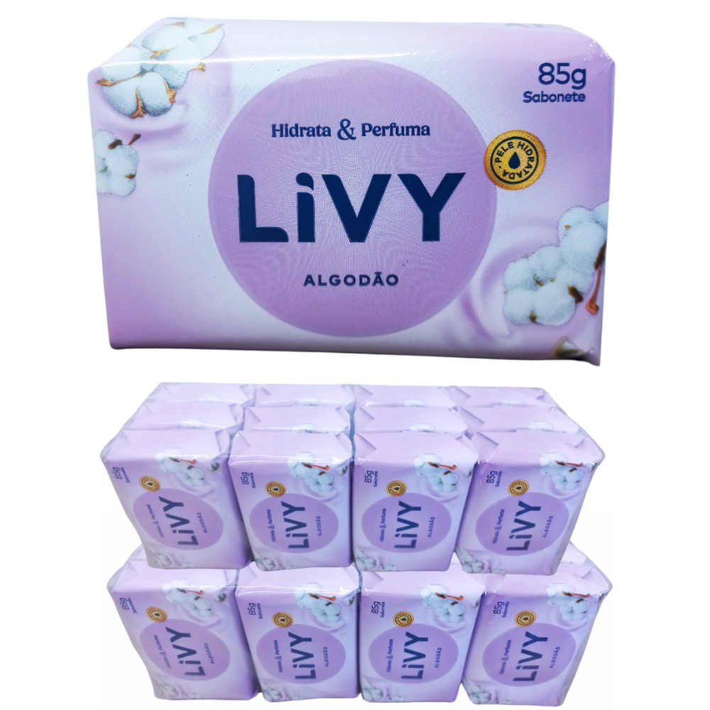 Sabonete Livy 85g Monte seu Kit Diversas Fragrâncias - Algodão - 24