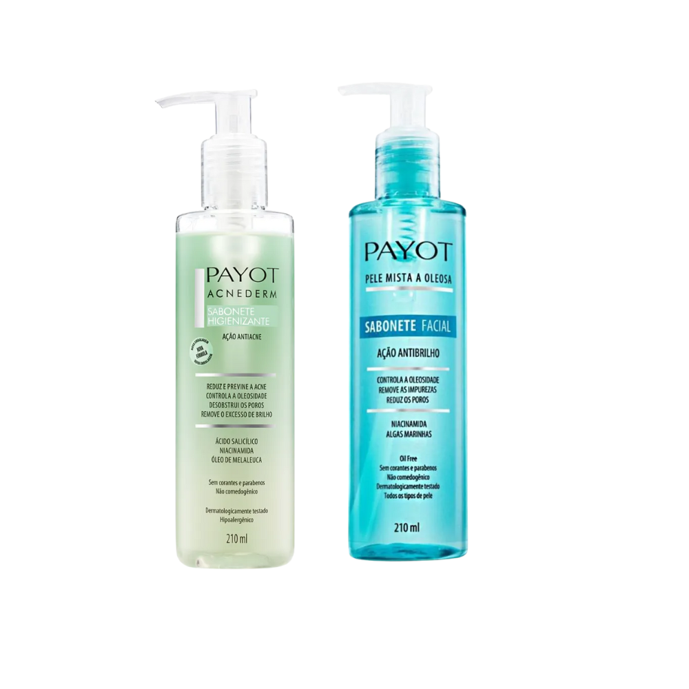 Kit Sabonete Liquido Payot Acnederm e Pele Mista e Oleosa