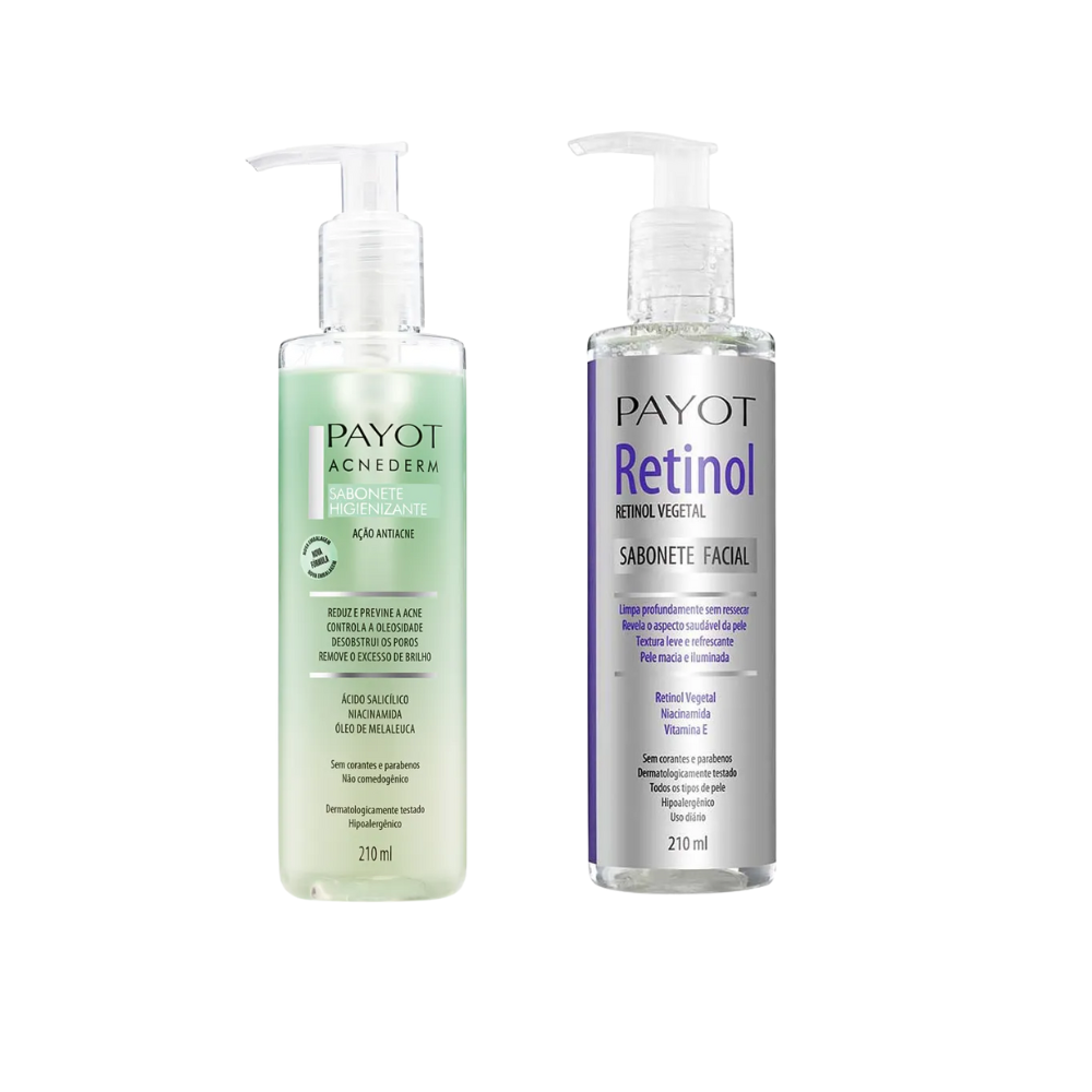 Kit Sabonete Liquido Payot Acnederm e Retinol Vegetal 210ml