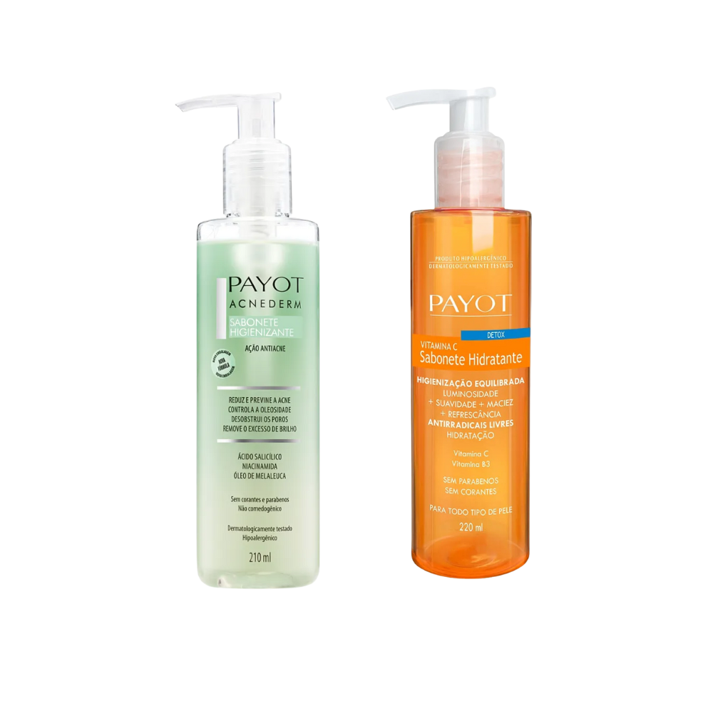 Kit Sabonete Liquido Payot Acnederm e Vitamina C Detox 210ml