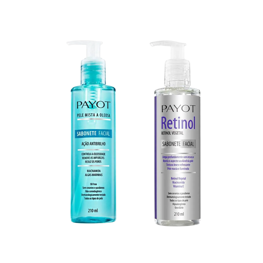 Kit Sabonete Liquido Payot Retinol e Pele Mista e Oleosa