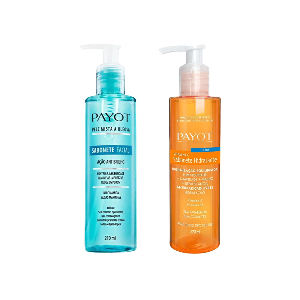 Kit Sabonete Liquido Payot Vitamina C e Pele Mista e Oleosa