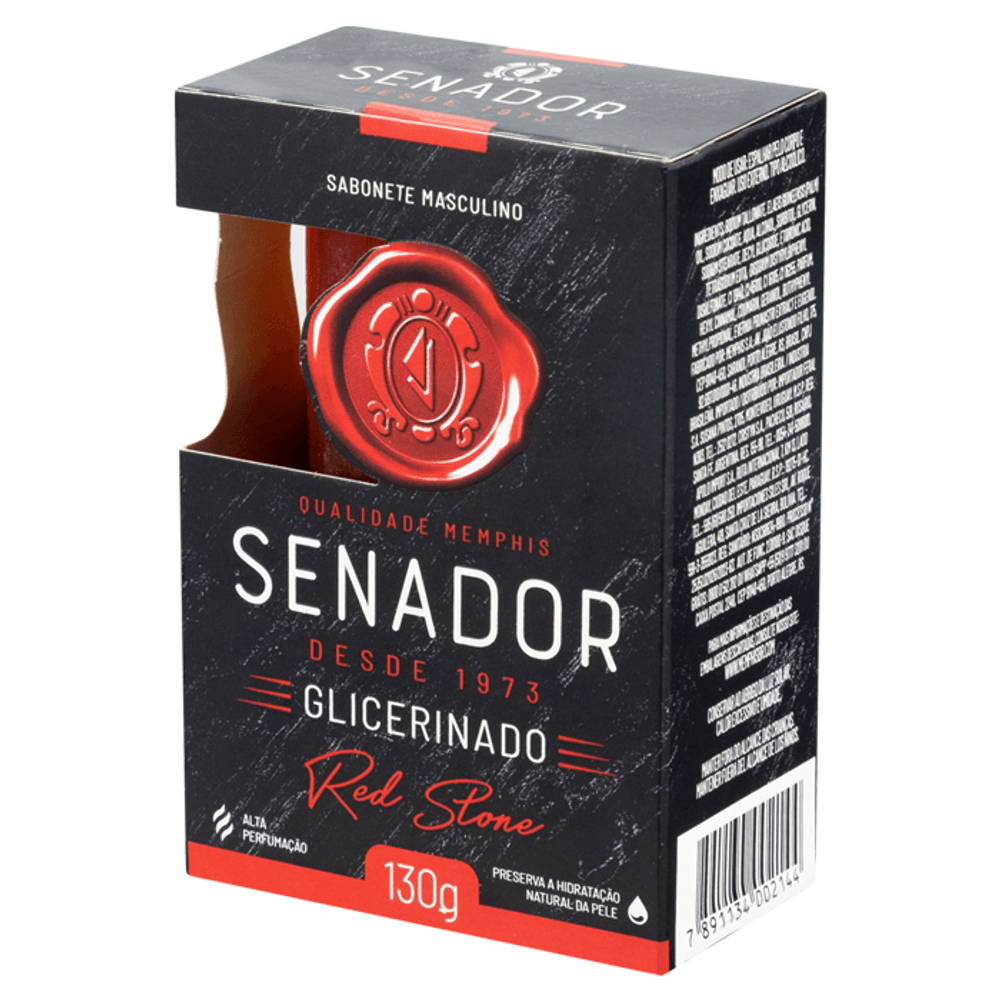 Sabonete Senador Glicerinado Red Stone 130g