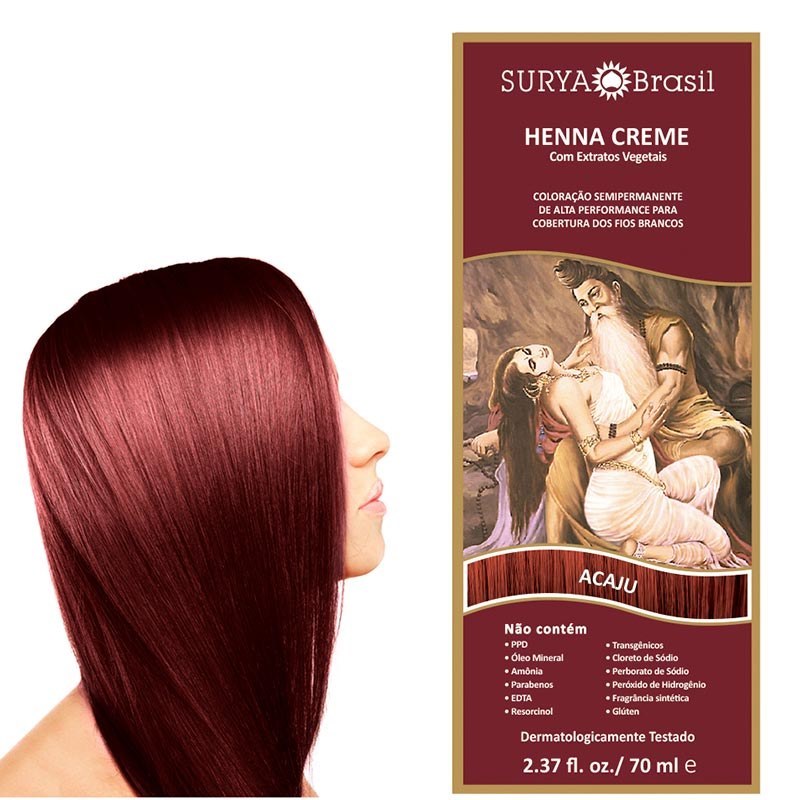 Tintura Henna Surya Creme - 70ml - Acaju