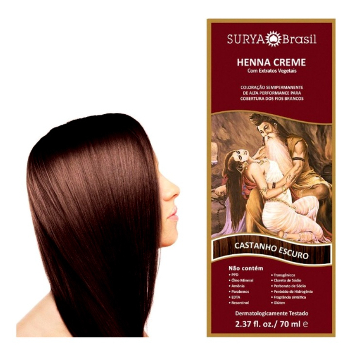 Tintura Henna Surya Creme - 70ml - Cast. Escuro