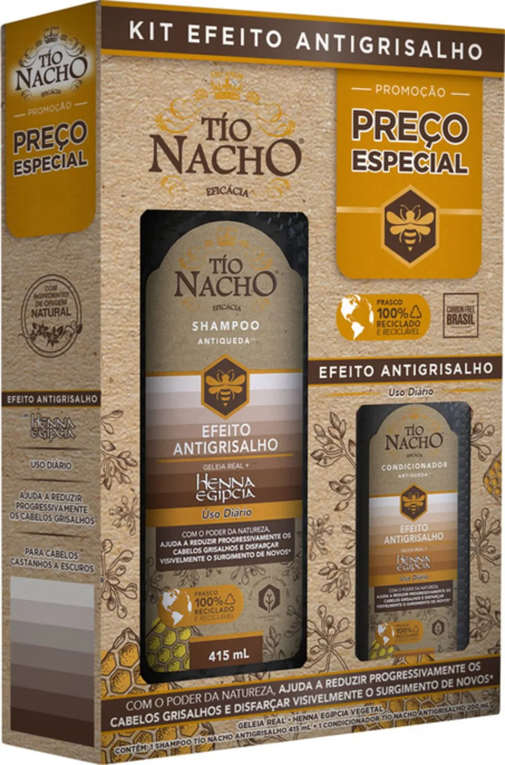Kit Tio Nacho Antigrisalho Shampoo 415ml e Condicionador 200ml